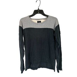 Vintage BUKTA Shirt Gray Black Color-Block Emblem Sz Large